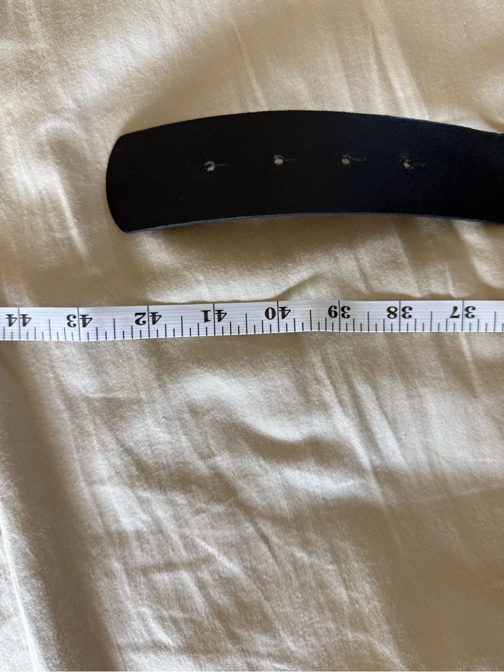 New York & Company Black Belt with Brushed Silver Crescent Buckle